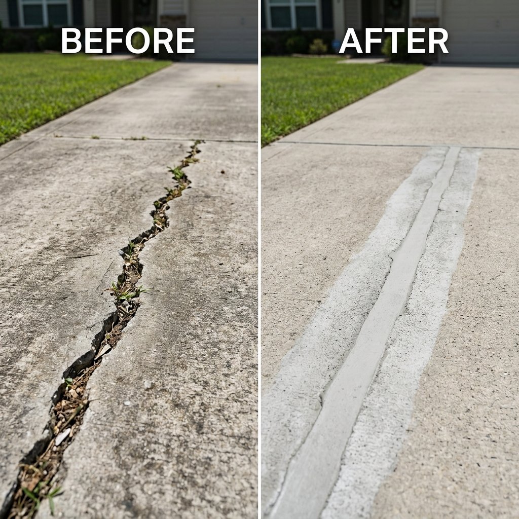 Patio Frost-Heave Crack Treatment